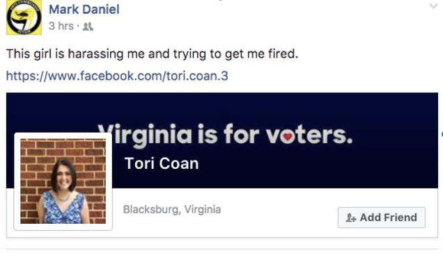 Mark Daniel via Facebook screenshot